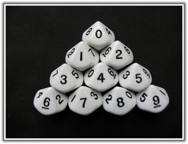Great Extensions - White Opaque 10-Sided Dice